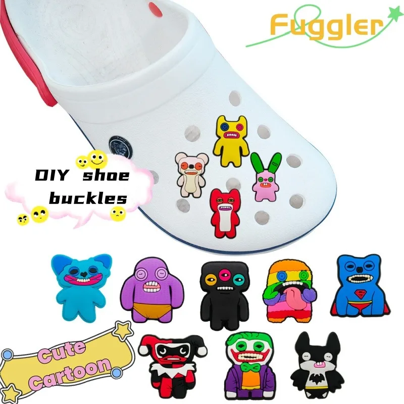 Fuggler trendy cute clog accessories PVC soft rubber shoe buckles DIY shoe flower decorations