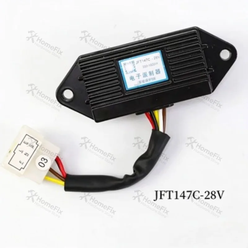 Generator Electronic Voltage Regulator JFT147C, Aftermarket Replacement Forklift Parts,14‑28V 350‑1500W 5‑Pin Connector