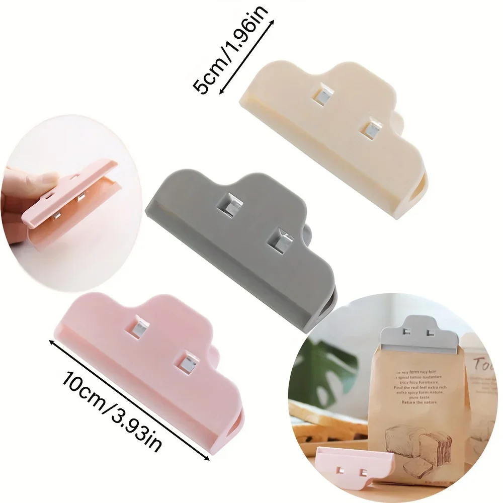 3/6pcs Plastic Zipper Bag Clips - Large, Portable Kitchen Storage Seals for Bread, Snack, and Food Bags | Easy-Use Clamps ,
