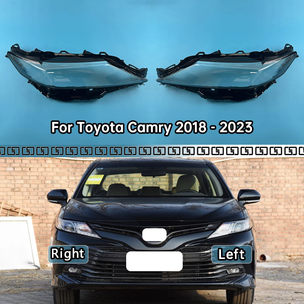 

For Toyota Camry 2018-2023 Car Accessories Headlight Lens Cover Transparent Lampshade Headlamp Shell Plexiglass