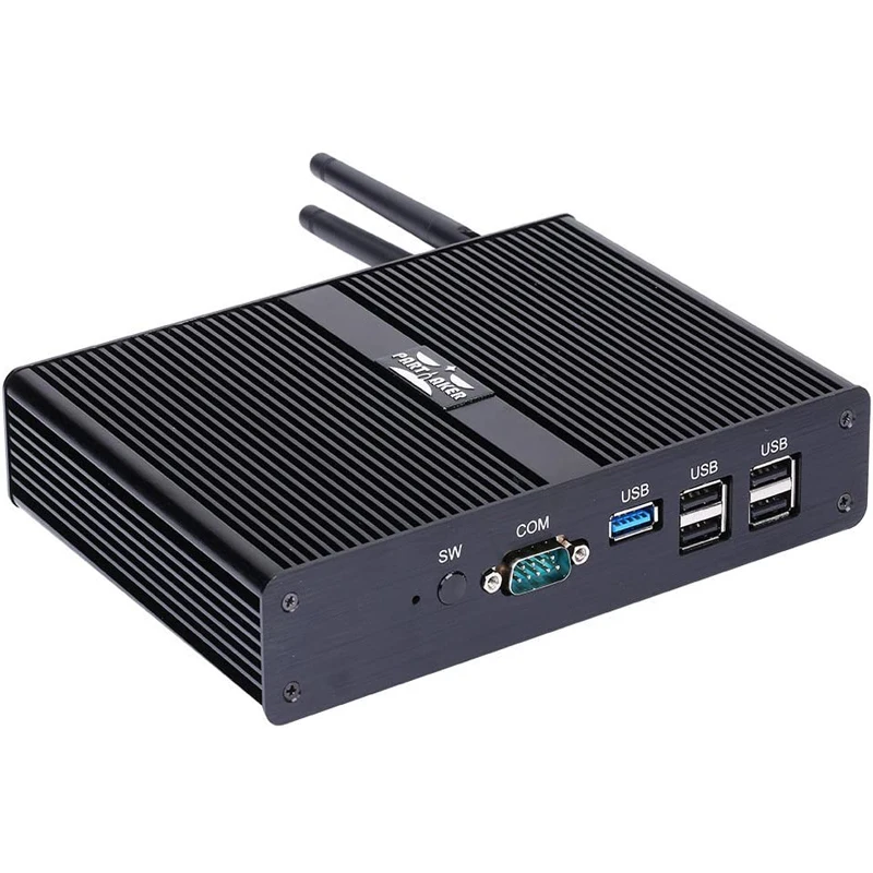 팬리스 미니 PC 인텔 셀러론 N2920 펜티엄 N3520, 윈도우 10 프로 AC 와이파이, 2 x COM VGA HDMI 디스플레이, USB3.0 4 x USB2.0 LAN 컴퓨터