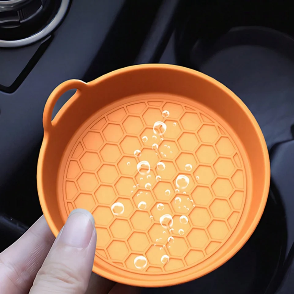 2 Peças de Porta-Copos de Silicone para Carro - Design Antiderrapante e Resistente ao Calor, Durável, Ecológico, à Prova de Derramamento, Compatível com a Maioria dos Porta-Copos