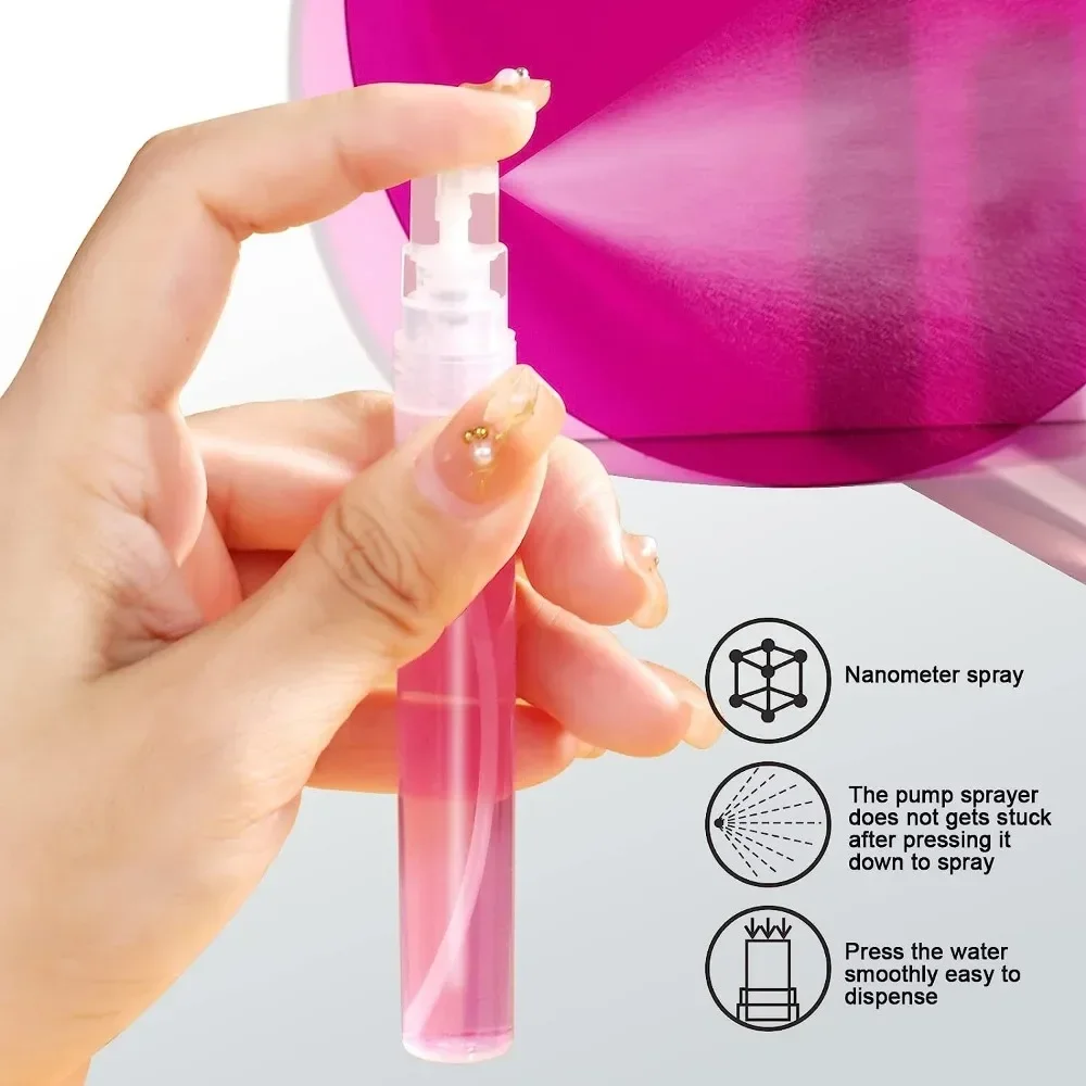 10pcs 2ml 3ml 5ml Mini Plastic Spray Bottle Small Cosmetic Packing Atomizer Perfume Bottles Atomizing Vaporisa Liquid Containers