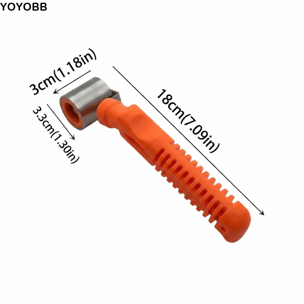 

Premium Stainless Steel Wallpaper Seam Roller Flat Design Easy Grip Handle Stainless Steel Roller Non-Woven Silver Orange