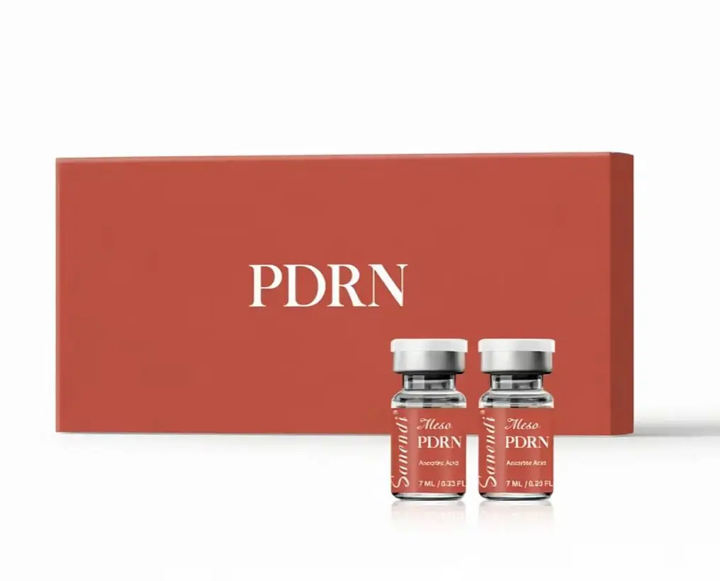 Ampola Facial Sanendi Meso PDRN 7ml×5pcs, Sérum Hidratante com Hialuronato de Sódio e Vitamina C
