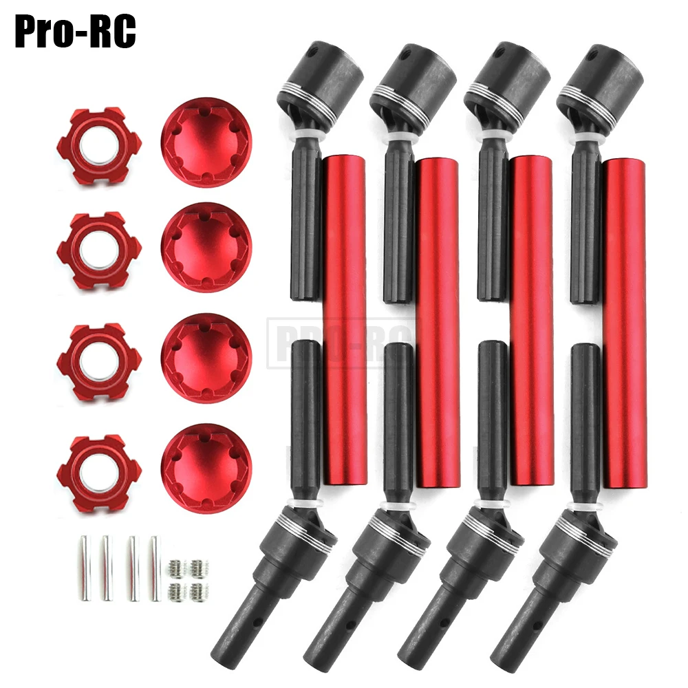 4Pcs 8996 Duty Steel Driveshaft Assembly Front & Rear /w 8654 Hex For Traxxas 1/10 Maxx Truck WideMaxx Suspension Kit Rc Parts