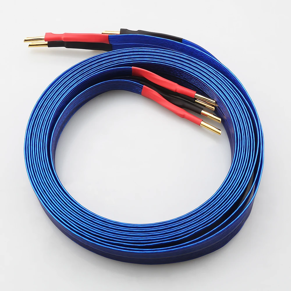 Dây Tín Hiệu Nordost Xanh Thiên Thanh Cáp Loa Bạc OFC Loa Dây Dẹt Hifi Cáp Âm Thanh Audiophile Cáp Cho Khuếch Đại DVD CD