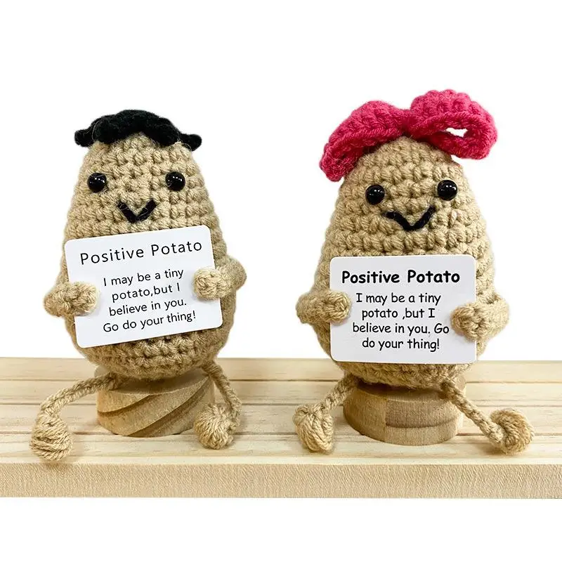 مجموعة مواد الكروشيه الجديدة عبر الحدود لصنع شخصيات تعبيرية من خيوط البطاطس المحاكة، لتعزيز الطاقة الإيجابية والتحفيز العاطفي