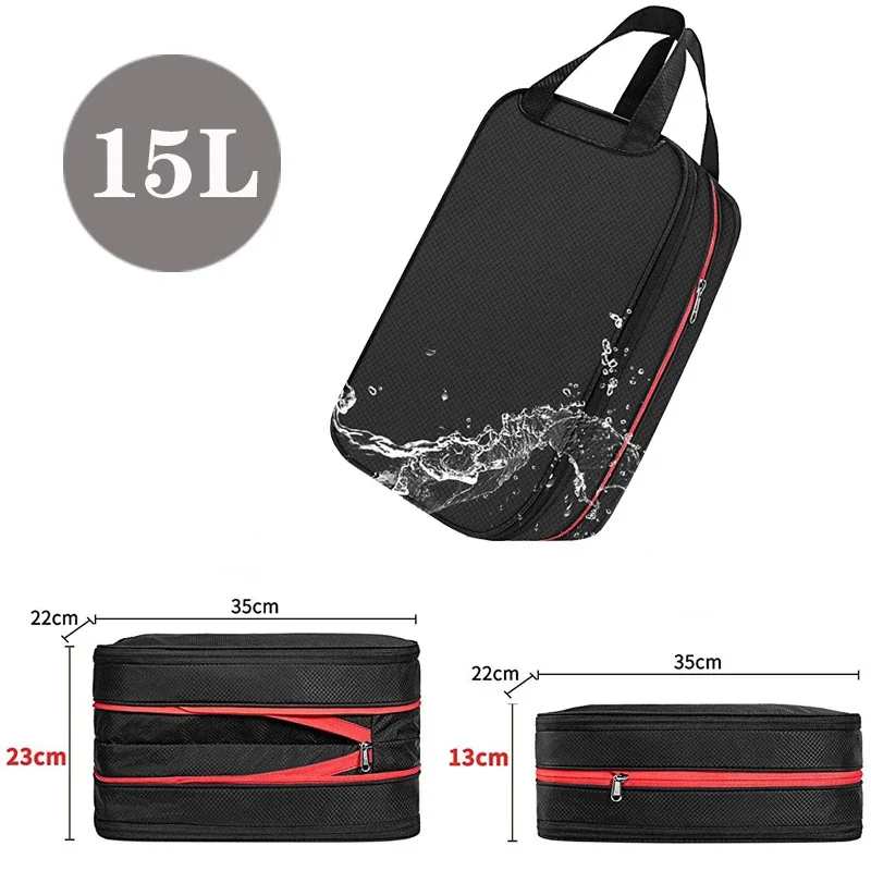 

Large Capacity Travel Packing Cubes Nylon Double Compression Storage Bag Portable Travel Clothes Organizer 9L 15L 26L