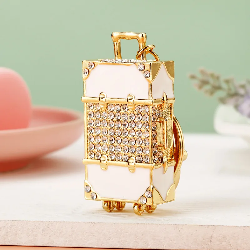 Fashion Diamond Luggage Travel Keychains