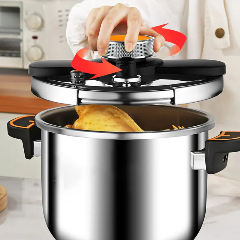4L/6L/8L Stainless Steel Pressure Cooker Cookware Safety One-Hand Locking Olla de Presion Multi-Cooker for Gas & Induction Stove