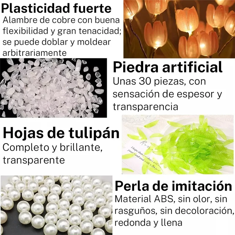 

LUCK-DIY Shell Tulip ночник ручной работы DIY тюльпан для девочек гостиная ночник настольный светильник романтическая окружающая лампа