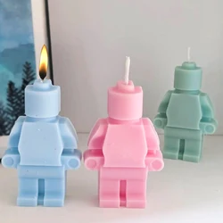 Creativo Robot stampo per candele in Silicone gesso per calcestruzzo stampo per cottura al cioccolato decorazione per la casa regali di natale forniture artigianali