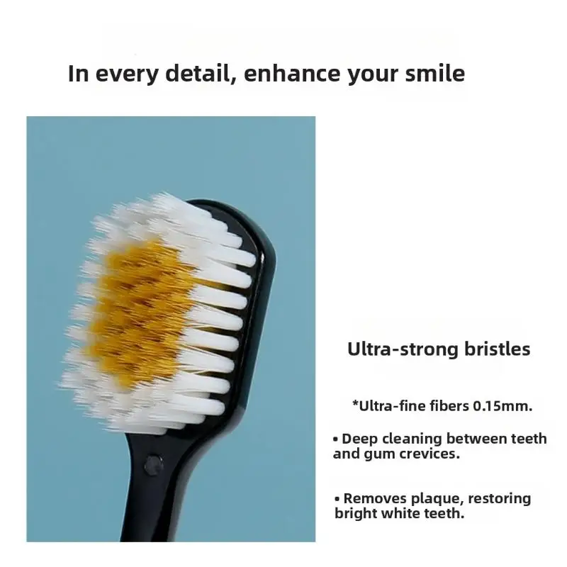 3 PCS Soft Bristle Wide Head Toothbrush Non Slip Ergonomic Handle 3 Pack Perfect For Daily Home Oral Care For All Family Member