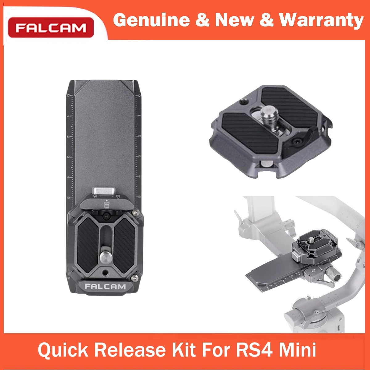 

FALCAM F38 Quick Release Camera Plate Kit for RS4 Mini Gimbal,Support Anti-Deflection Quick Release Ecosystem Smoother F38B5201