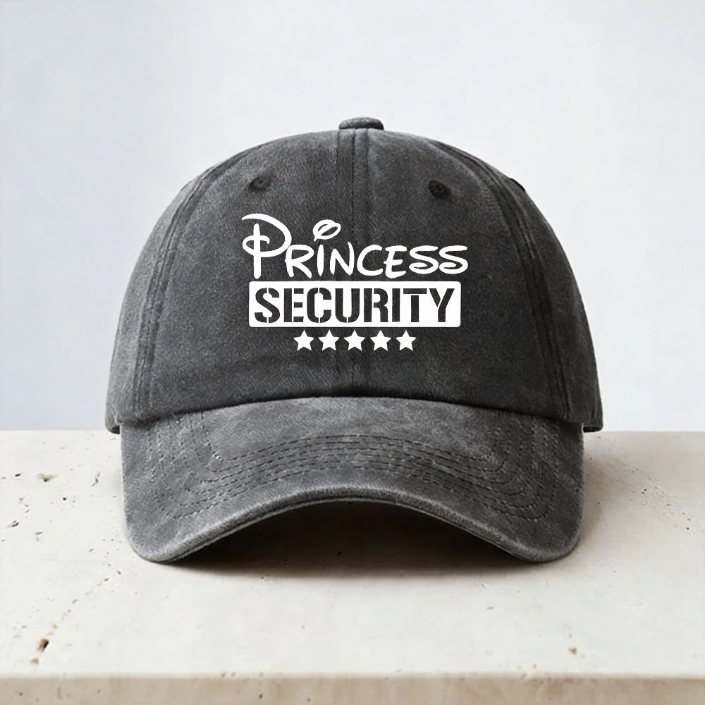 Princess Security Print Baseball Cap fashion Retro Style Casual Soft Adjustable Dad Hat unisex Outdoor Breathable Sun Visor Caps