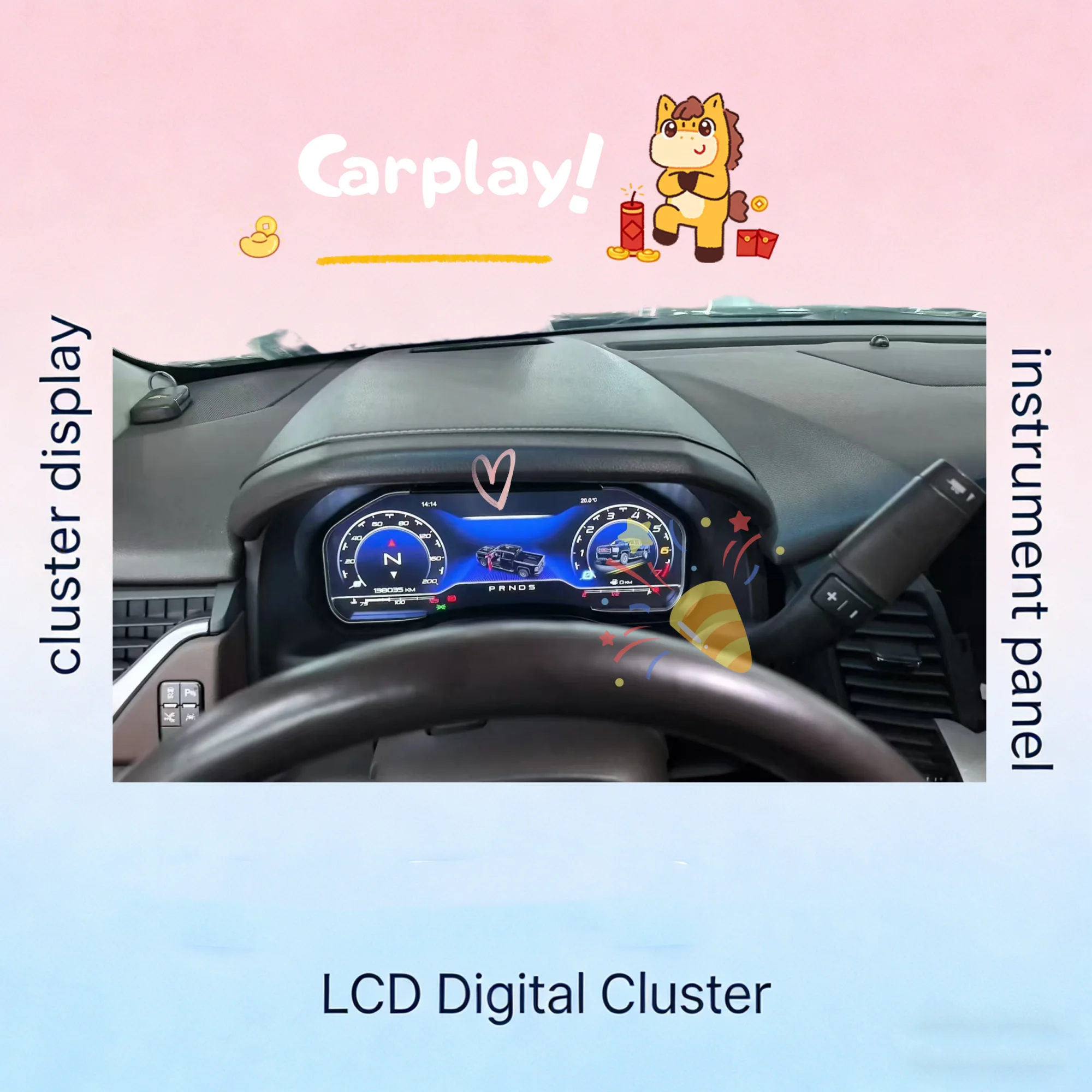 

Цифровая приборная панель для Chevrolet Silverado 2013-2019 и GMC Sierra, спидометр, ЖК-дисплей, CarPlay