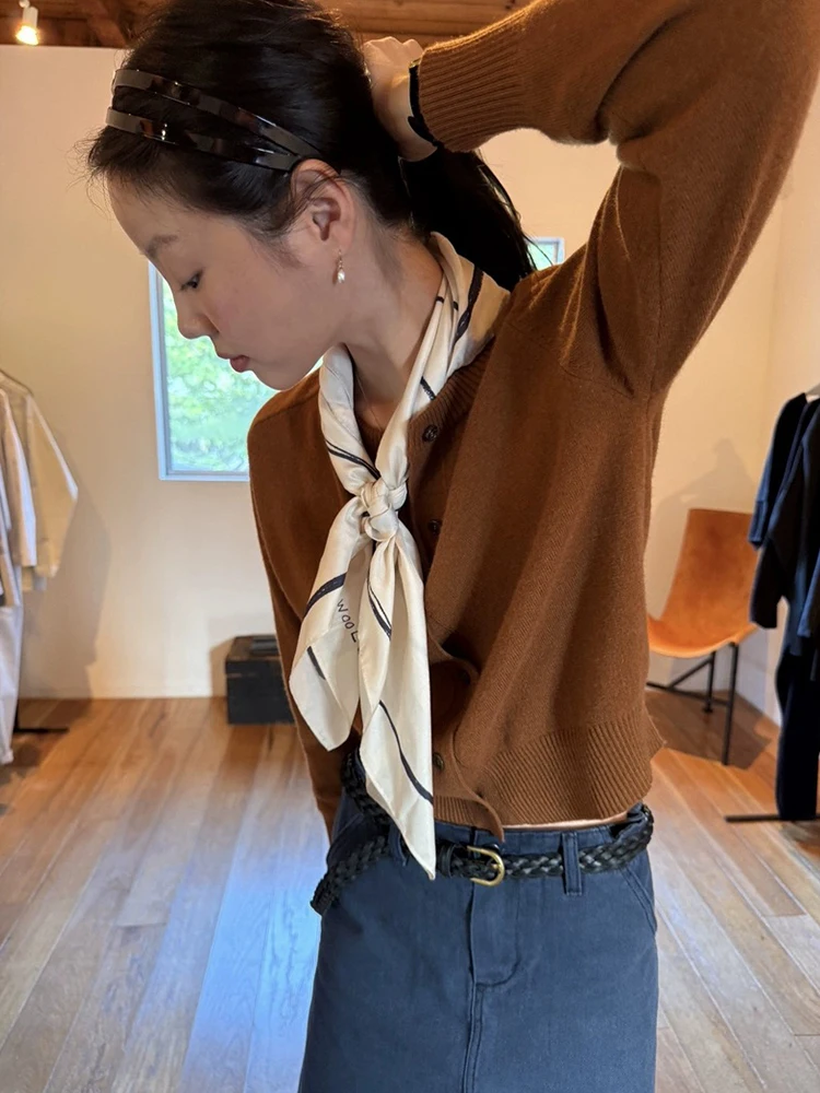 

Ele Multi-Color Embroidered Knitted Open Cardigan Women's Faion Layering Top Mosathebarnnet Slim Fit Long Sve irt