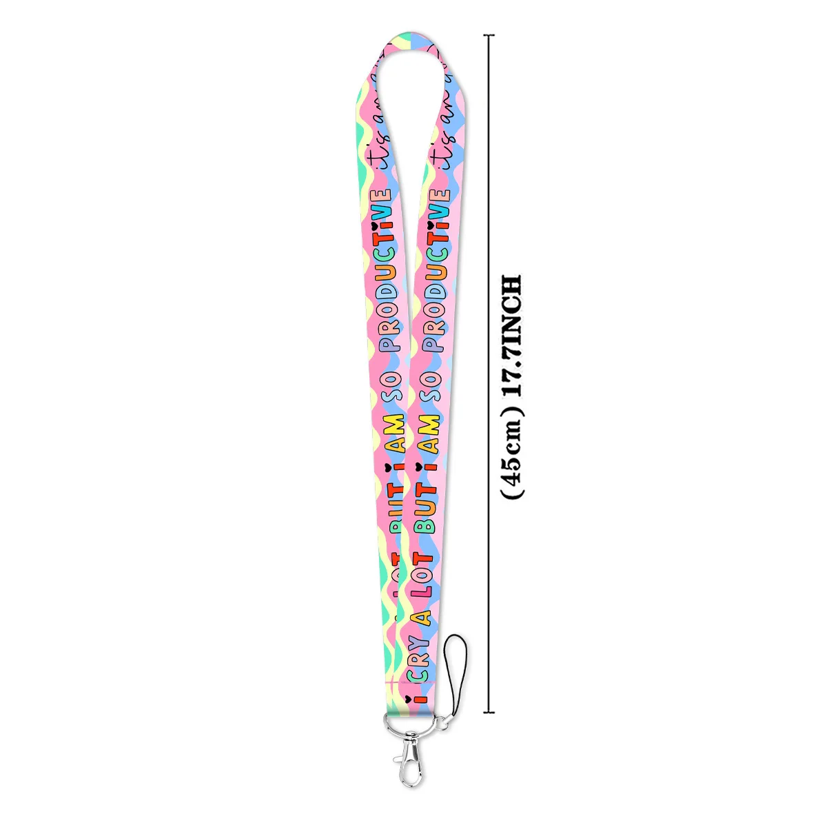 Rainbow Color Lanyard Credit Card ID Badge Holder Key Ring Bag Card Cover Keychain Fashion Phone Charm New Accessories