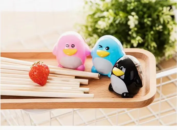1PC Penguin Shape Pencil Sharpener Creative Sharpeners School Supplies For Kids Gift（SS-941）