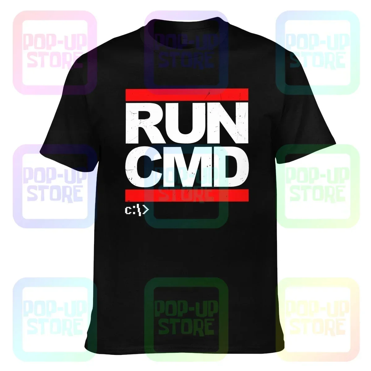 تي شيرت Run Cmd Dmc Hacker Computer Scientist تي شيرت بتصميم جديد كلاسيكي بأفضل جودة