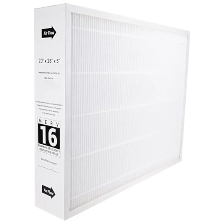 

Фильтр для печи 20x26x5 MERV 16, совместимый с системами очистки воздуха PureAir PCO20-28, 1 шт.