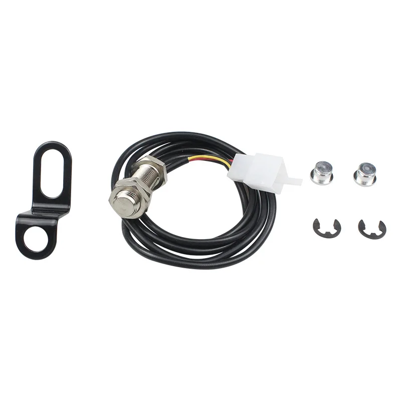 Universal Motorcycle Scooter Odometer Speedometer Magnetic Sensor Cable Replacement Kit 12V 3 Pins Durable Digital Sensor