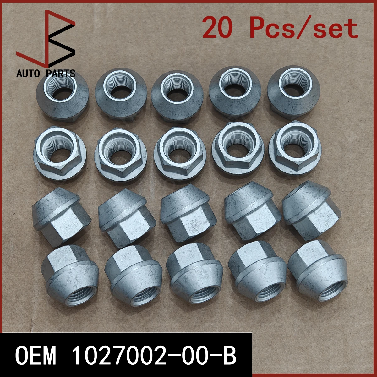 

20 Pieces/Set Wheel Nut (M14x1.5) OEM 1027002-00-B 102700200B 1027002 for Tesla Model Y 2020-2025 2025- Model 3 S X Cybertruck