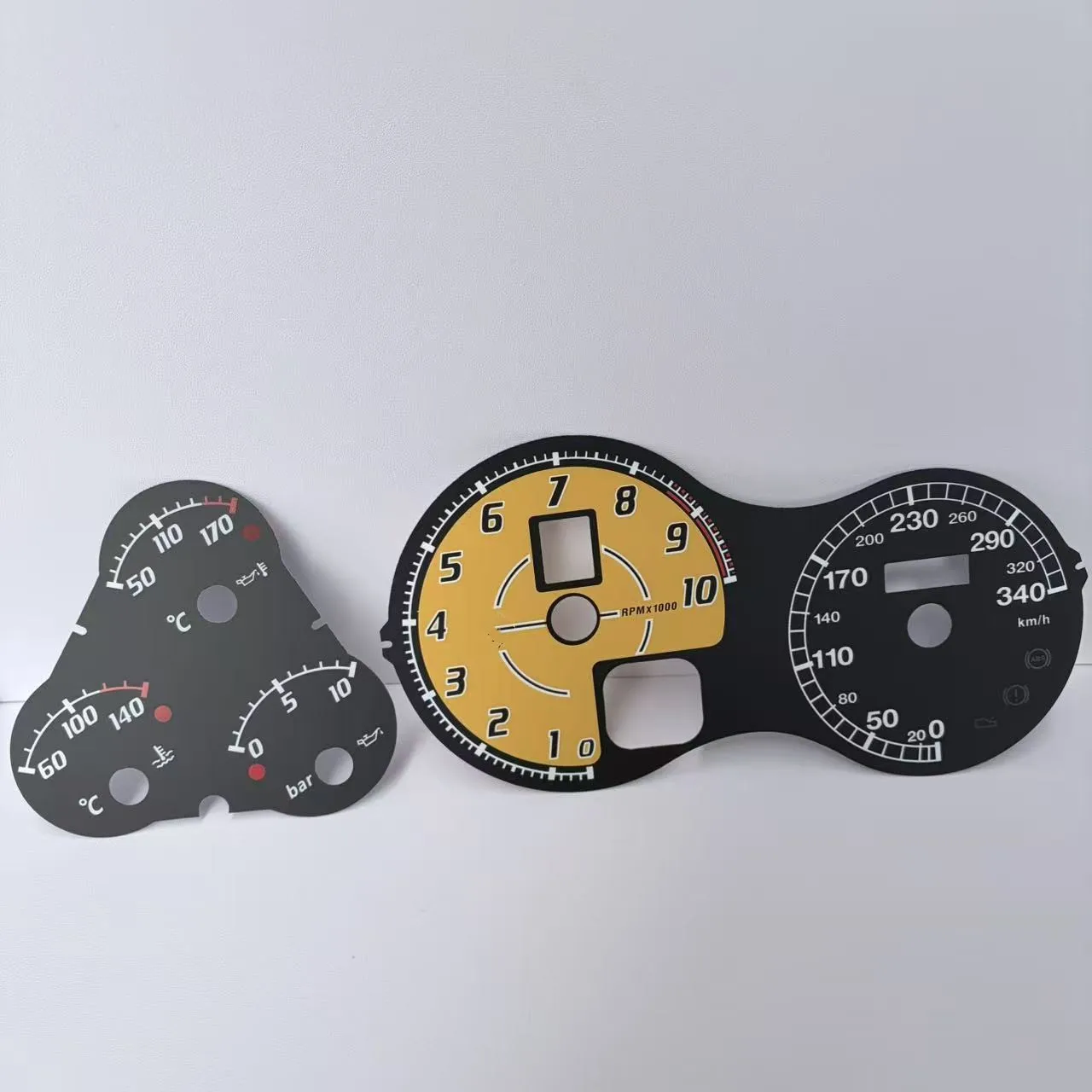 Cluster Faces Tacho Dials For Ferrari F360 F430 Type F131 Instrument Cluster Disc Overlay 340KM/H 10000RPM