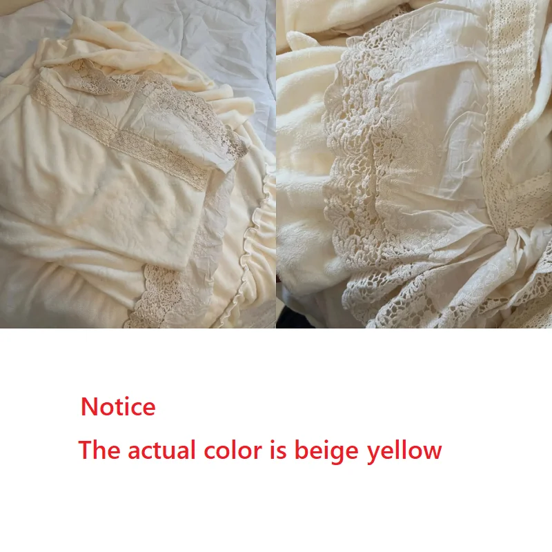 Vintage French Style Princess Lace Ruffles Carved Velvet Bedding Set Duvet Cover Bed Sheet/Fitted Sheet/Bed Skirt Pillowcases