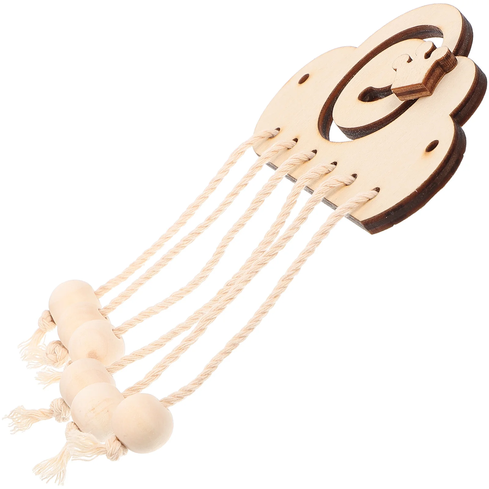 ロープ編みDIYアクセサリー感覚ボード 子供用 未完成木製ビジーボード 幼児向け早期教育学習パズル