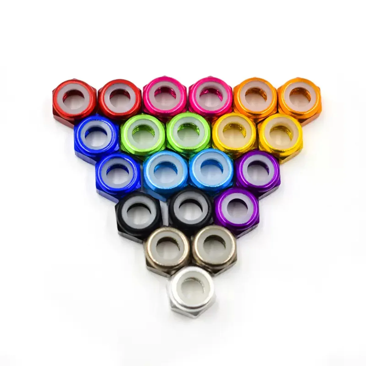 Aluminum Alloy Lock Nut/Self-Locking Nylon Color Lock Nut M2M3-M6M8