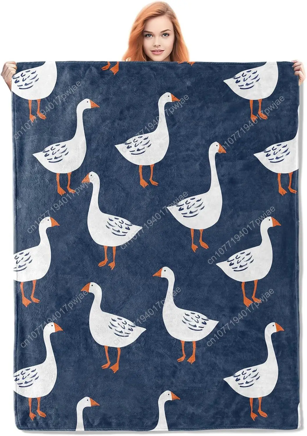 

Goose Fleece Blanket Gifts for Kids Adults Cute Animal Cozy Throw Blankets Soft Warm Plush Goose Blanket with Custom blankets