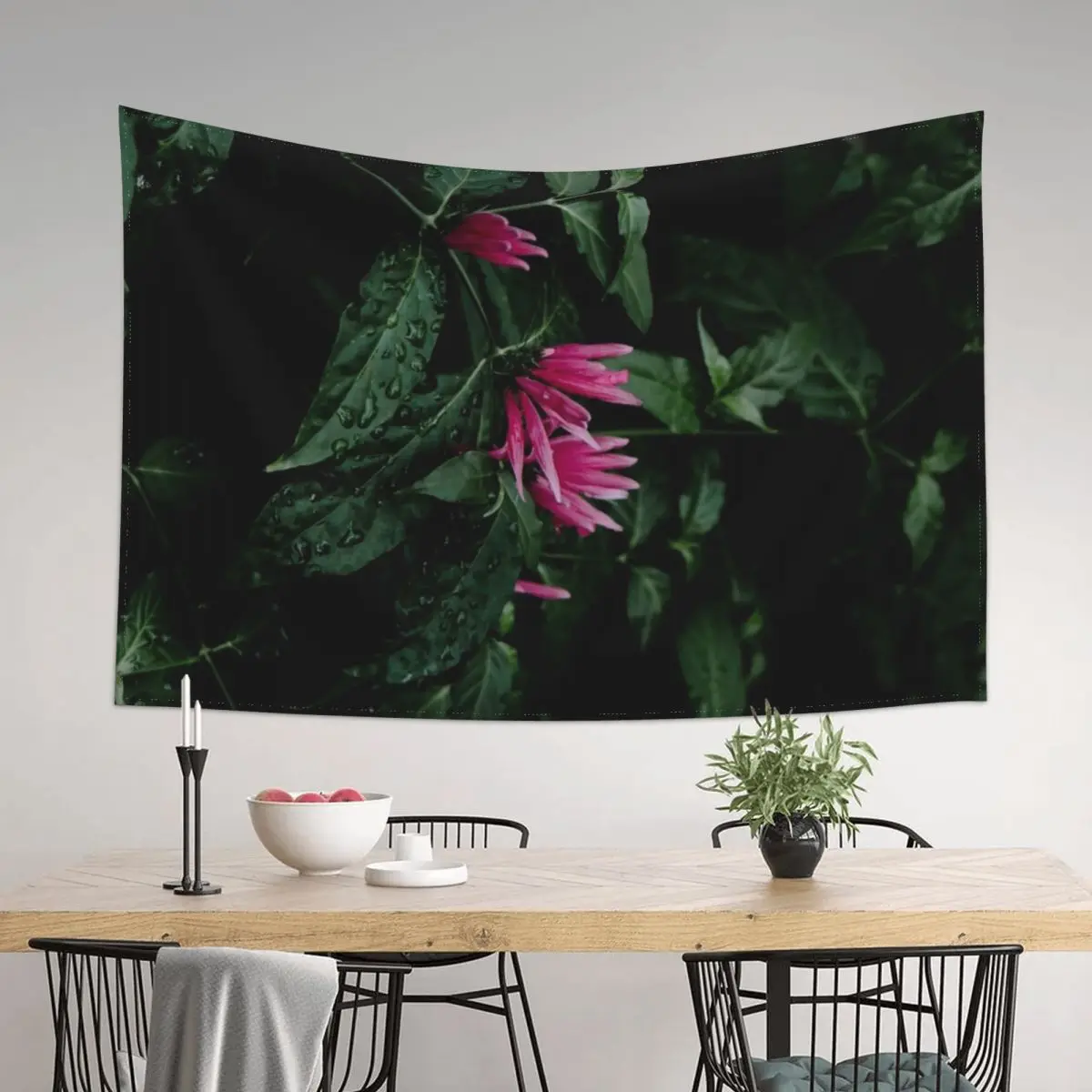 

Tropical leaves and flowers Tapestry Decoration Room Room Decore Aesthetic Nordic Home Decor Room Decorations Tapestry