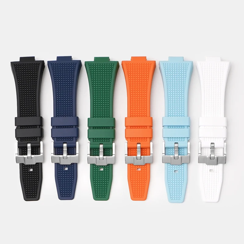 Silicone Watch Strap Suitable Tisso PRX40 Super Gamer Liquid Silicone Bnde T137.407/410 8mm Waterproof Braided Texture Strap