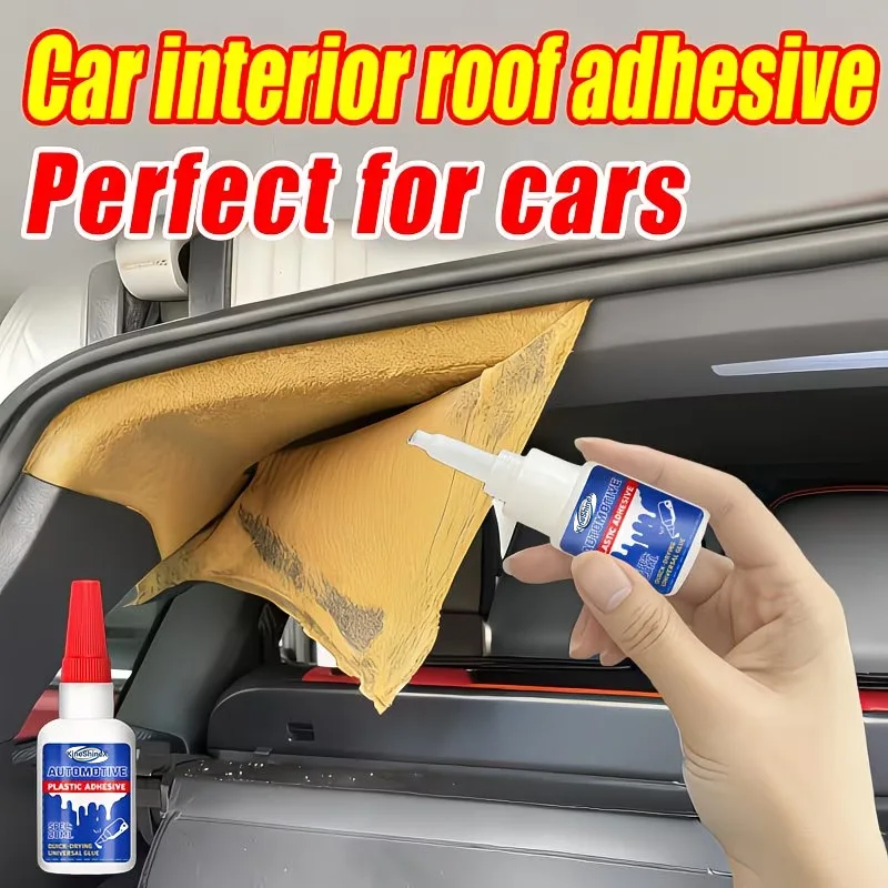 3PCS Auto Interior Adhesive for Roof Lining Repair - High Strength Bonding for Car Ceilings Trims - Quick-Setting Glue 20ml