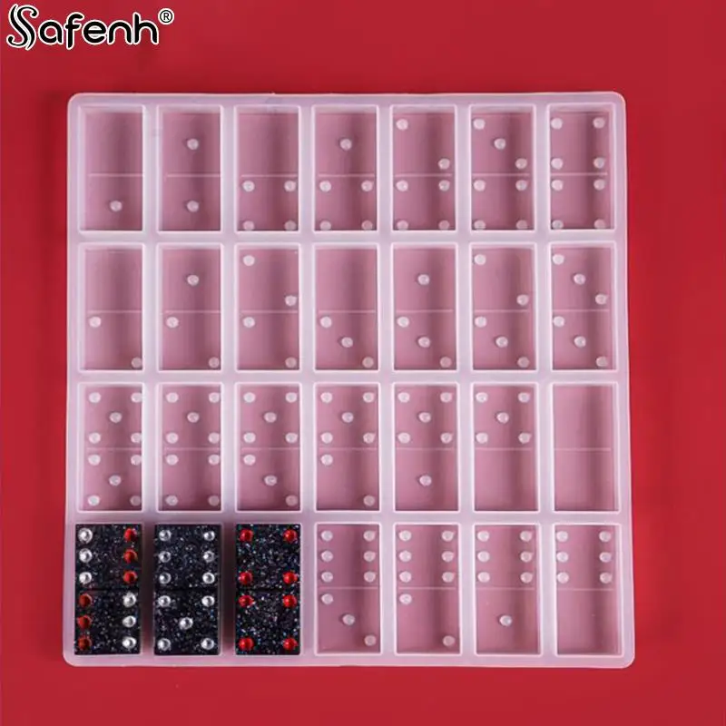 1pcs New Handmade Resin Domino Silicone Molds Jewelry Accessories Making Epoxy Resin Craft Cabochons Board Charms DIY Resin Mold