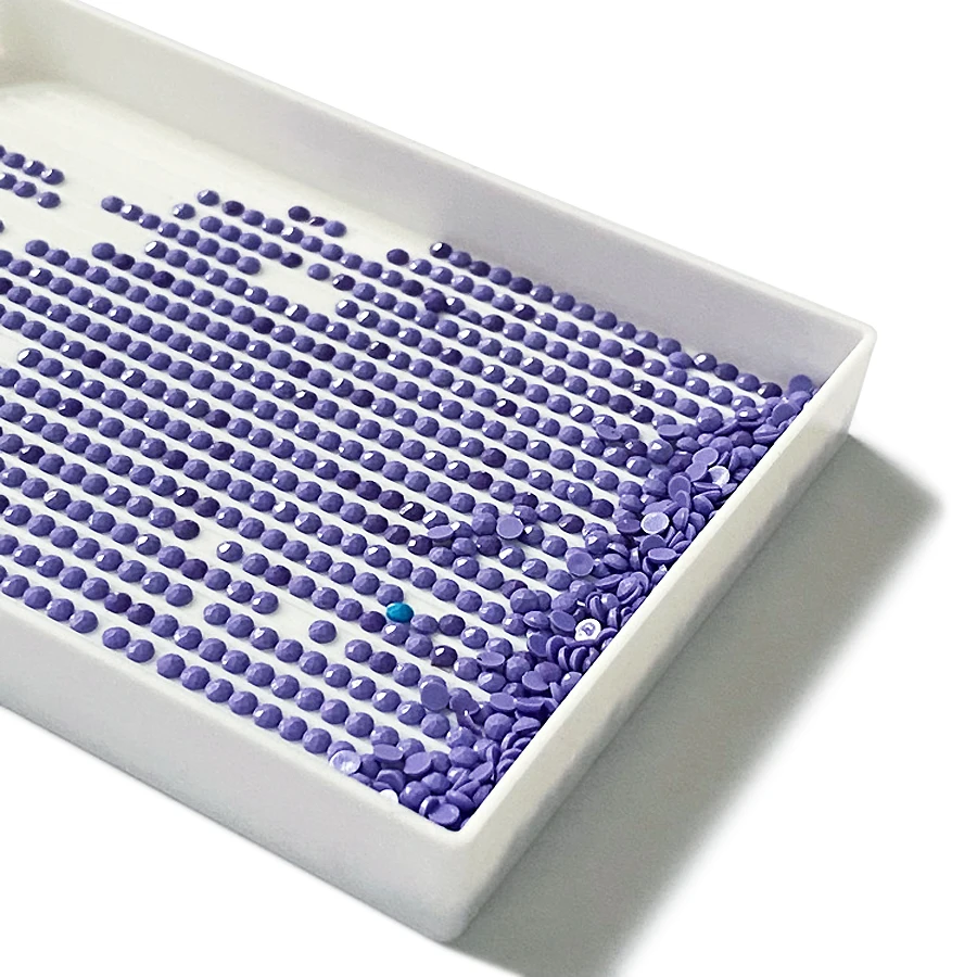 5 piezas de contenedor para piedras de uñas, bandeja para recoger diamantes de pintura con puntas abiertas para fácil aplicación 5