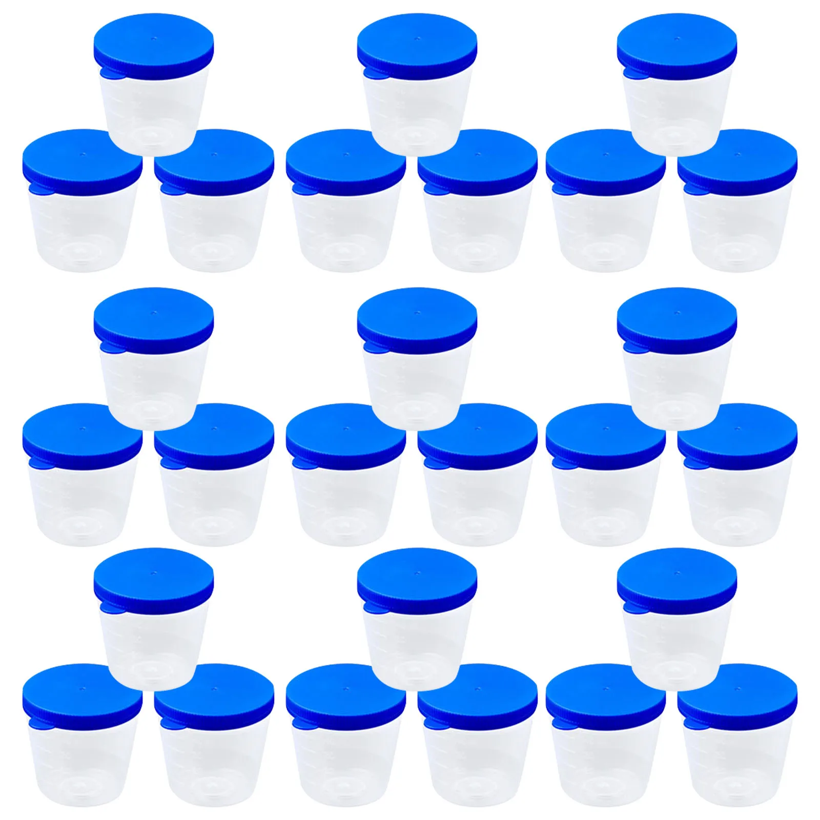 100 pz 40 ml contenitore per campioni di urina a prova di perdite blu per raccolta campioni di laboratorio tazza di prova tazza fecale reagente citologia