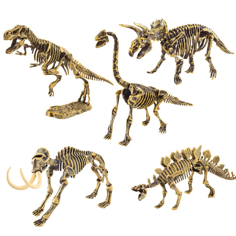 

Assemble Dinosaur Bones Triceratops Skeleton Building Fossil Mammuthus Assembled Tyrannosaurus Rex Model Decoration Crafts