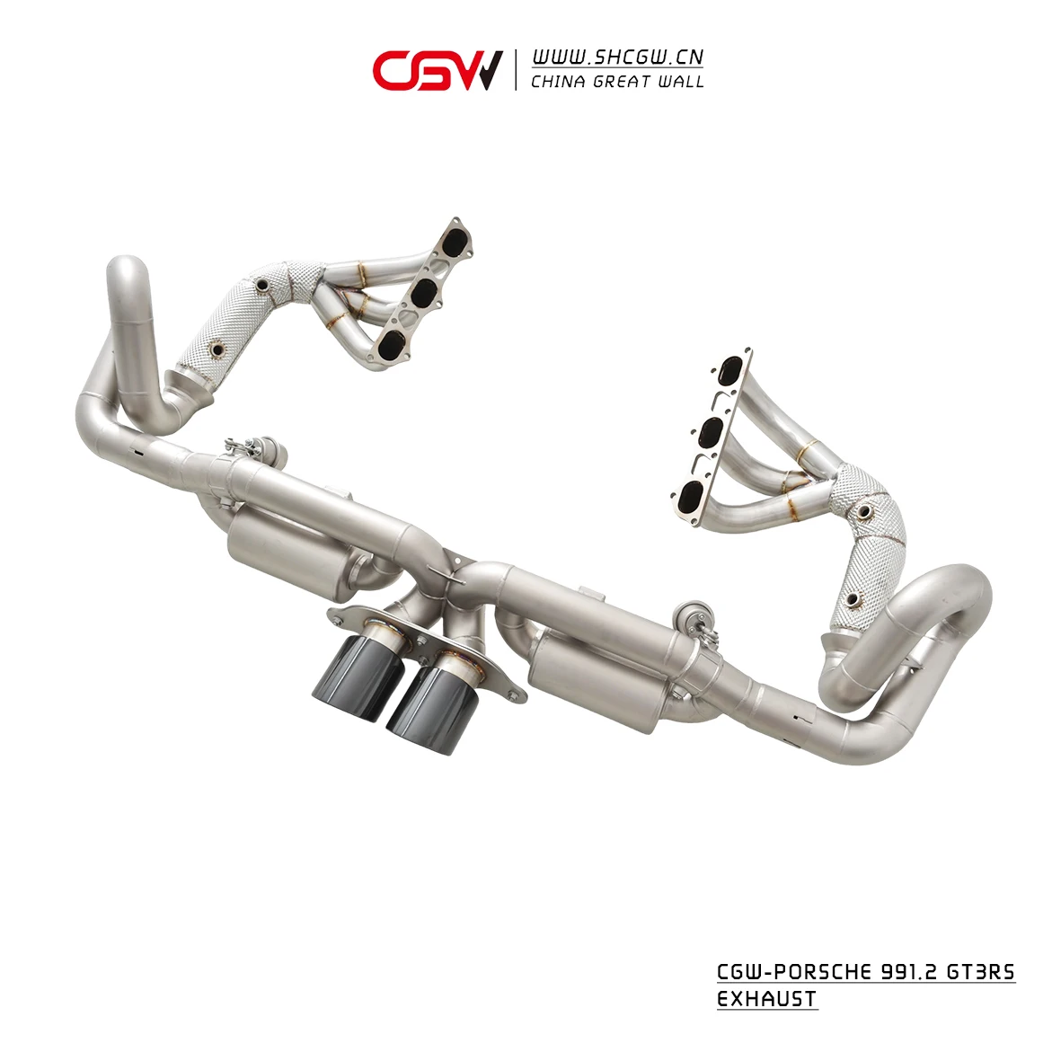 Warranty 2 Years High Performance Stainless Steel Manifold Catless and Catback Exhaust for 911 991.2 3.GT3 RS