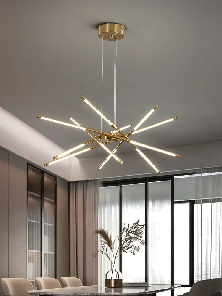 *Modern LED Chandeliers for Living Room Bedroom Loft Dining Kitchen Gold Hanging Rope Ceiling Pendant Lamp Home Lighting Fixture