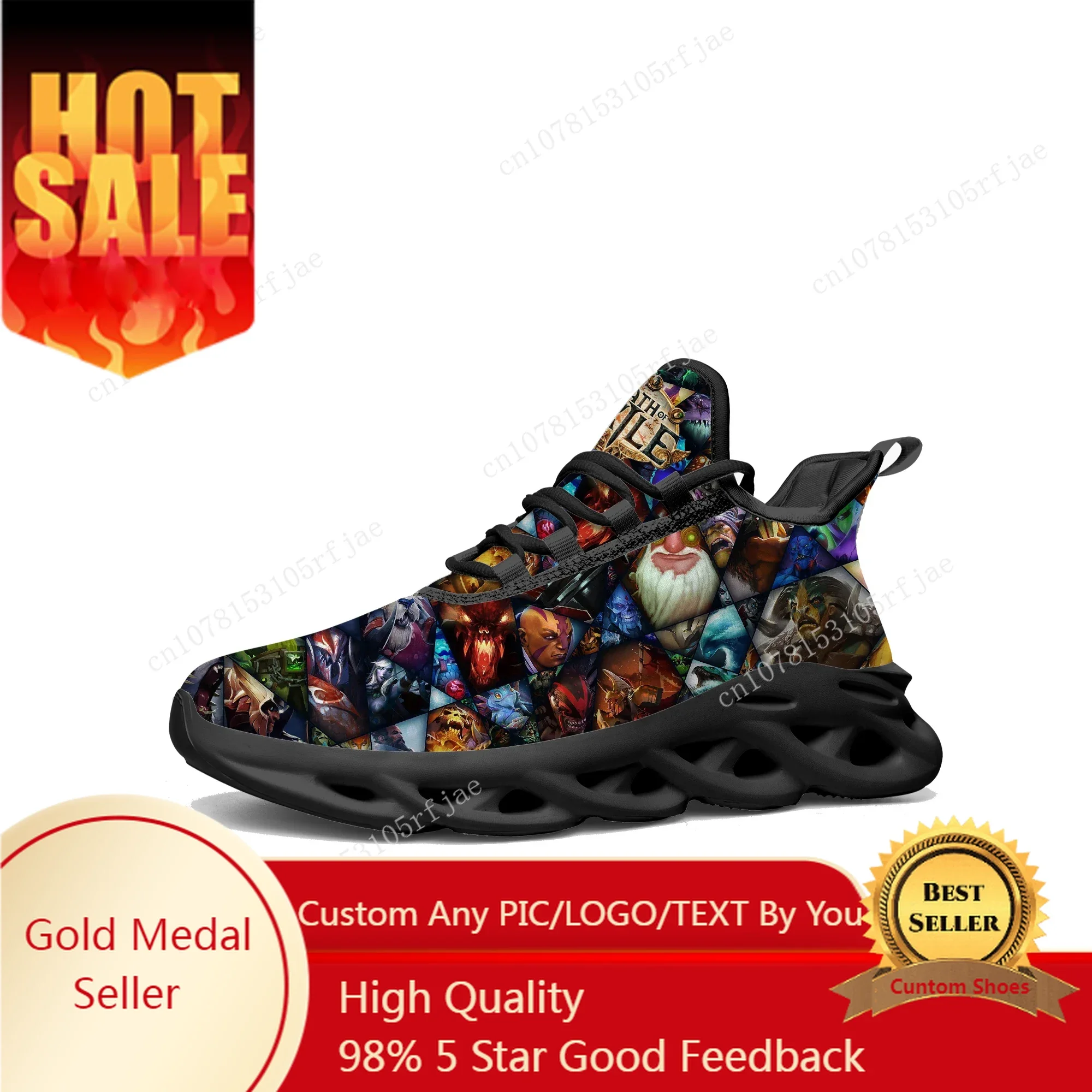 

Path of Exile Flats Sneakers Cartoon Game Men Women Teenager Sports Running Shoes Fashion Tailor Made Lace Up Shoes