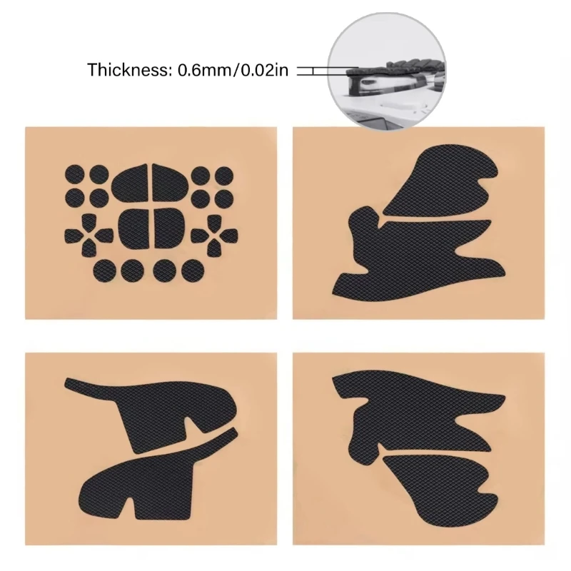 شريط ملصقات مزخرف لجهاز التحكم P5، نسيج أسود غير قابل للانزلاق للاعبين
