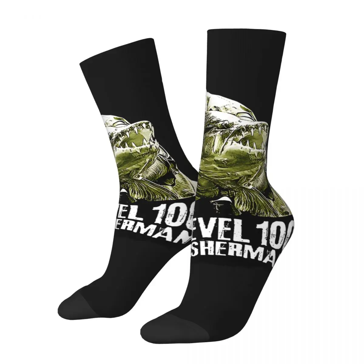 Vintage Awesome Men's compression Socks Unisex Jeremy Wade Street Style Pattern Printed Novelty Crew Sock