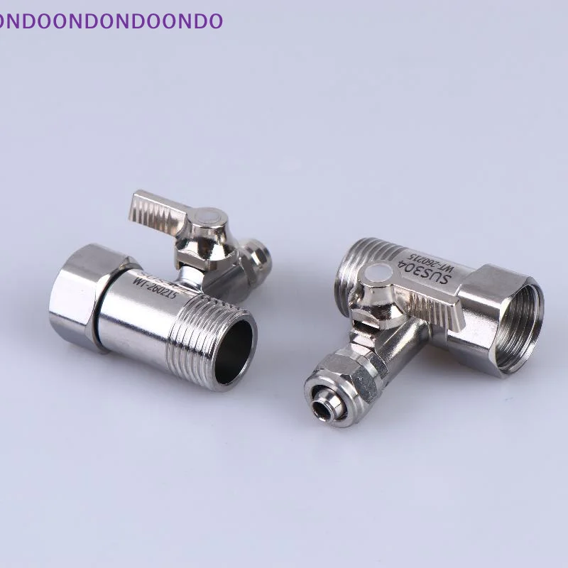 

Water Filter Adapter 1/2 to 1/4 3/8 With Shut Off Tee Ball Valve Reliable Connection for RO System Home Kitchen