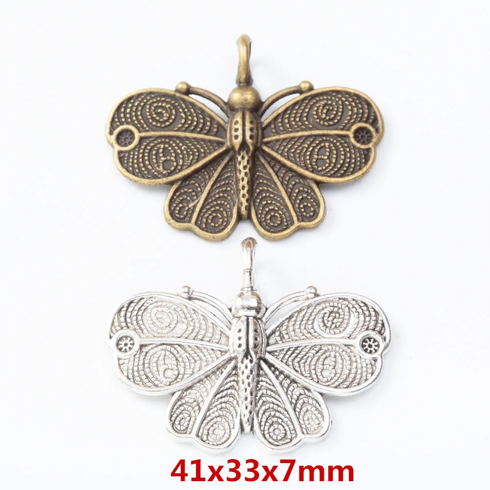 

12pieces (butterfly) vintage zinc alloy charm metal pendant DIY jewelry discovery making accessories 131