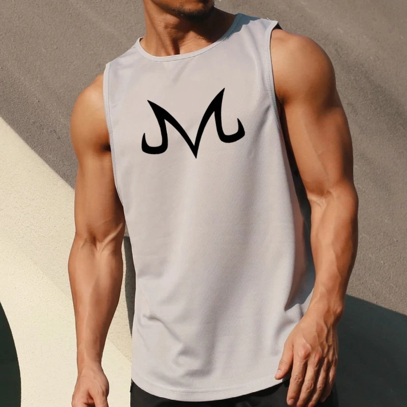 Camiseta sin mangas de culturismo de secado rápido para hombre, camiseta sin mangas para gimnasio y Fitness, camiseta informal con tirantes de Anime