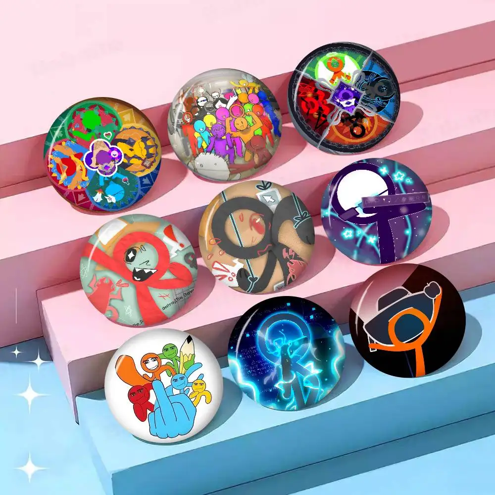 Handmade Brooch Cartoon Cosplay Badge On Backpack Jewelry Accessories Gifts LOGO Alan Becker Anime