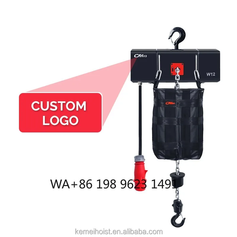Mini Electric Chain Hoist Winch Lifting Crane for Stage Lighting Construction Wedding Concert Event Rigging
